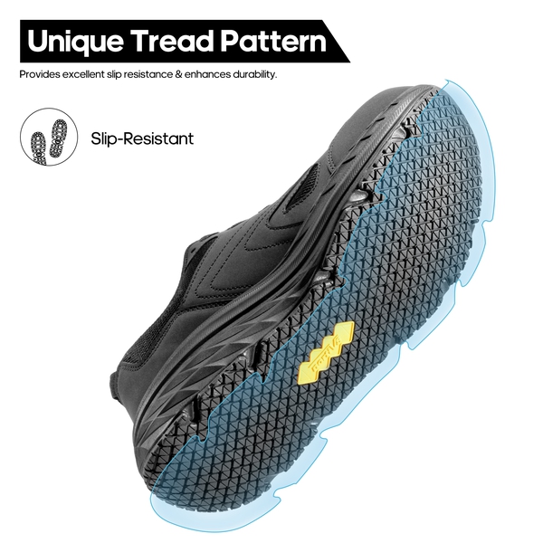Men's Comfortable Steel Toe Work Shoes - BLACK - 2